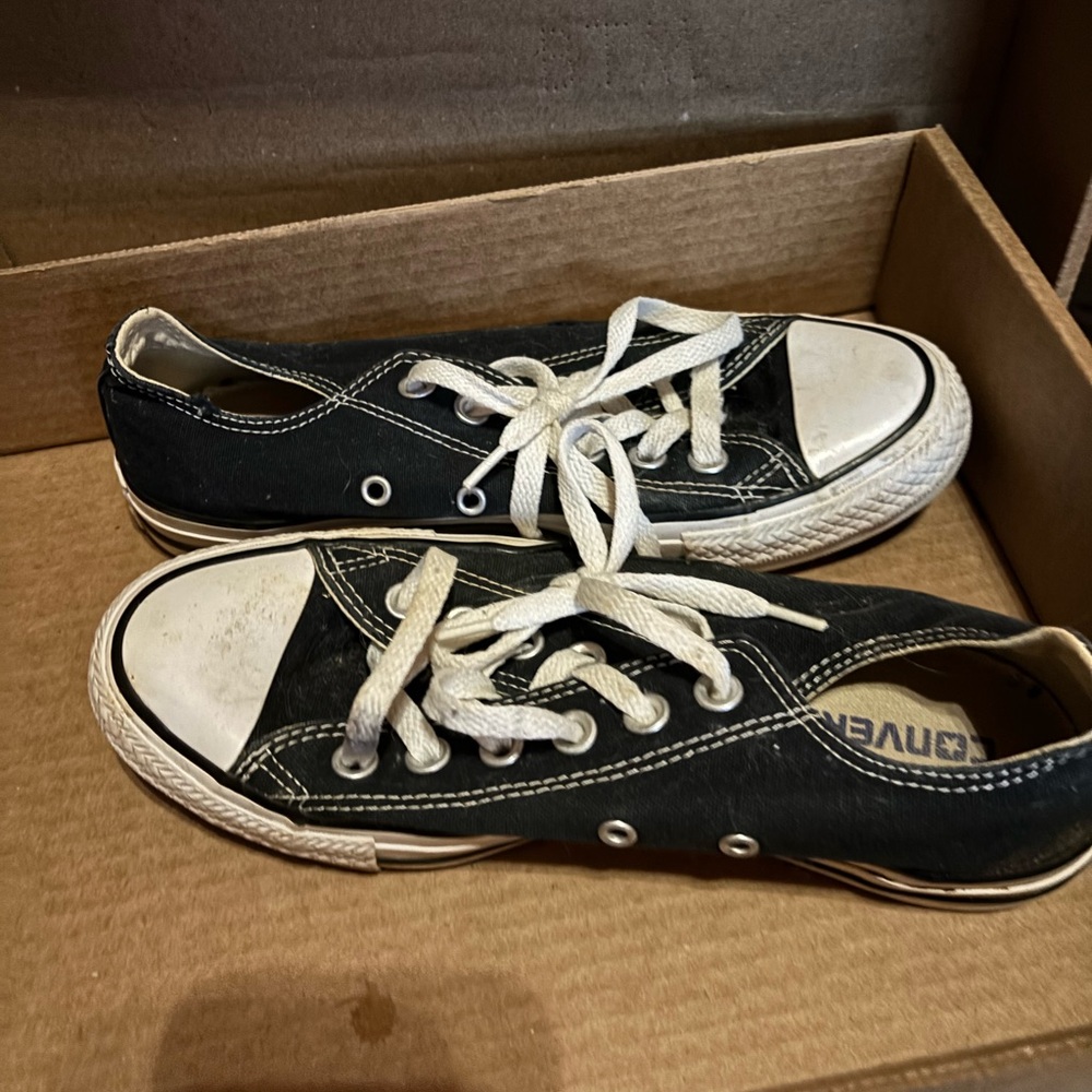 Converse all-star Black and White Sneakers men size 7 - Picture 4 of 7